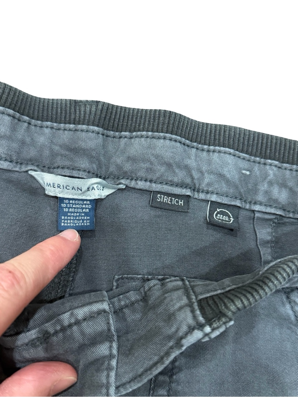 American Eagle Outfitters Wide-Leg Cargo Pants in Charcoal Gray - Picture 5 of 13